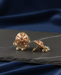 Thumbnail for Coral Jadau Pearl Earrings