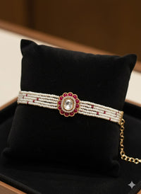 Thumbnail for Ruby Pearl Beads Bracelet