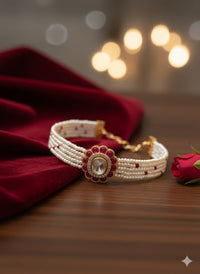 Thumbnail for Ruby Pearl Beads Bracelet