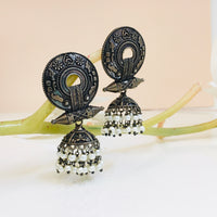 Thumbnail for Oxidised Jhumki Earrings