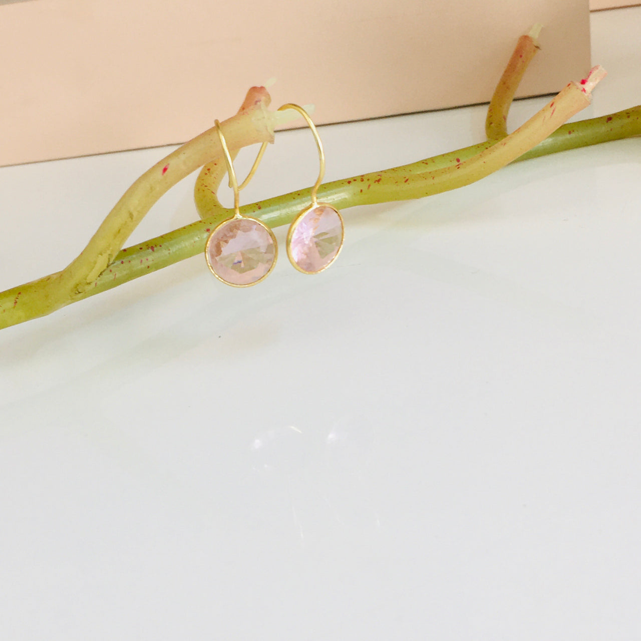 Rose Quartz Drop Earrings