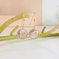 Thumbnail for Rose Quartz Drop Earrings