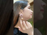 Meenakari Jhumki Earrings Zayn Luxury Jewellery