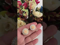 Resin Flower Stud Earrings