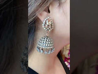 Champagne Diamond Jhumka Earrings Zayn Luxury Jewellery