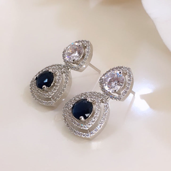 Blue Sapphire Doublet Earrings Zayn Luxury Jewellery