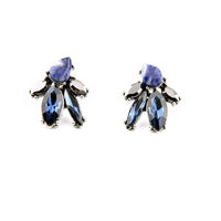Thumbnail for Blue Crystal Stud Earrings Zayn Luxury Jewellery
