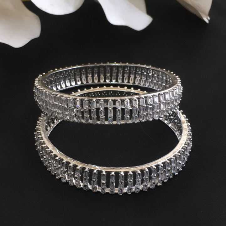 Diamond Baguette Bangles Zayn Luxury Jewellery