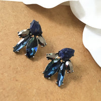 Thumbnail for Blue Crystal Stud Earrings Zayn Luxury Jewellery