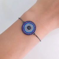 Thumbnail for Big Round Evil Eye Diamond Bracelet Zayn Luxury Jewellery