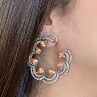 Thumbnail for Champagne Moon Earrings Zayn Luxury Jewellery