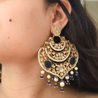 Thumbnail for Kundan Pearl Dangler Earrings Zayn Luxury Jewellery