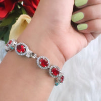 Thumbnail for Oval Shaped Ruby Bracelet Zayn Luxury Jewellery