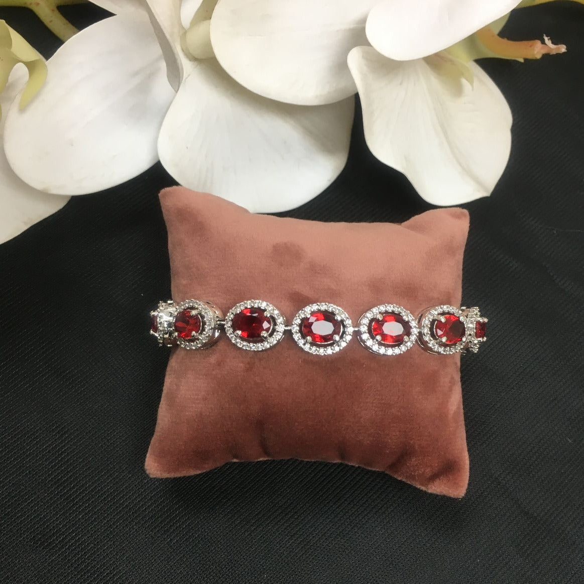 Oval Shaped Ruby Bracelet Zayn Luxury Jewellery