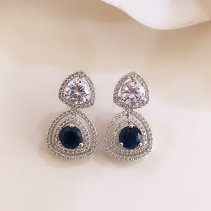 Blue Sapphire Doublet Earrings Zayn Luxury Jewellery