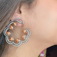 Thumbnail for Champagne Moon Earrings Zayn Luxury Jewellery