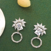 Thumbnail for Round Baguette Drop Earrings Zayn Luxury Jewellery