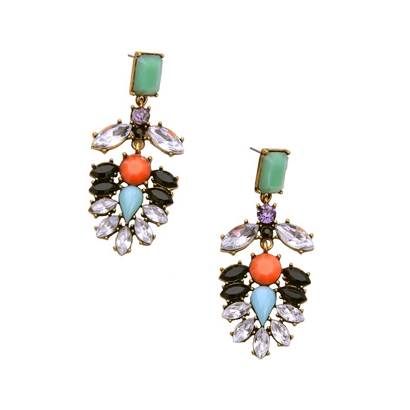 Multi Colour Stone Earrings Zayn Luxury Jewellery