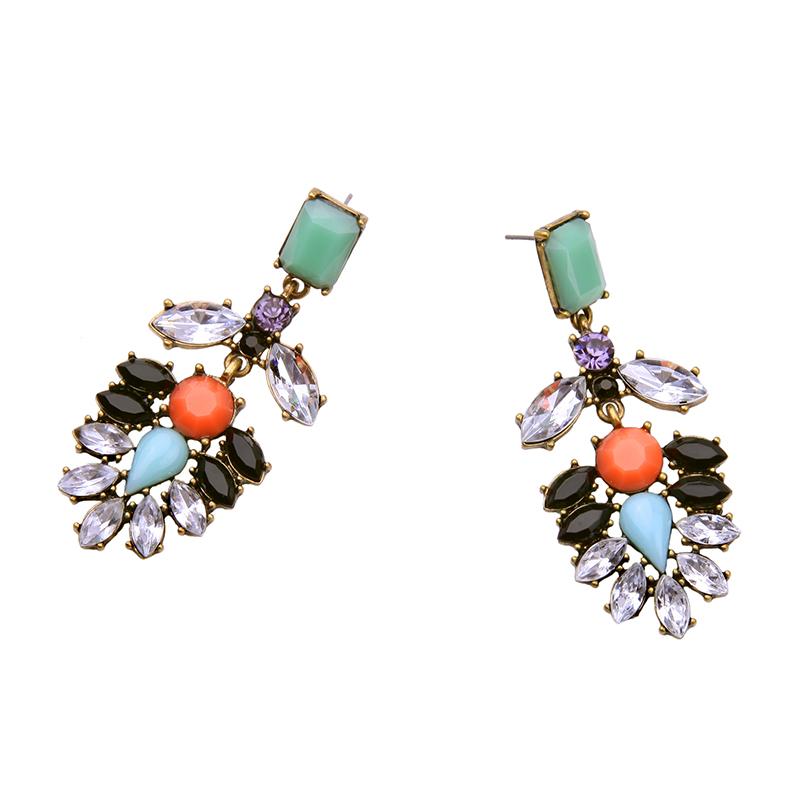 Multi Colour Stone Earrings Zayn Luxury Jewellery