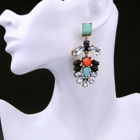Thumbnail for Multi Colour Stone Earrings Zayn Luxury Jewellery