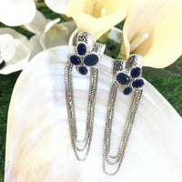 Thumbnail for Blue Sapphire Danglers Zayn Luxury Jewellery