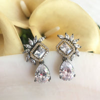 Thumbnail for Crystal Pear Drop Earrings Zayn Luxury Jewellery