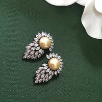 Thumbnail for Studded Diamond Leaf Earrings Zayn Luxury Jewellery