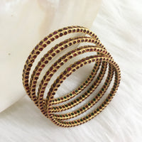 Thumbnail for Gold Ruby Bangles Zayn Luxury Jewellery