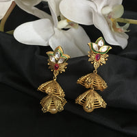 Thumbnail for Gold Kundan Jhumki Earrings Zayn Luxury Jewellery