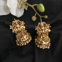 Thumbnail for Temple Jhumka Earrings Zayn Luxury Jewellery