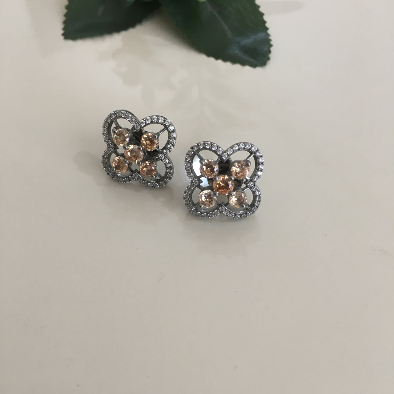 Mini Bronze Diamond Stud Earrings Zayn Luxury Jewellery