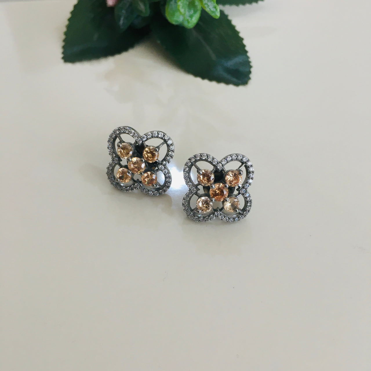 Mini Bronze Diamond Stud Earrings Zayn Luxury Jewellery