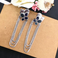 Thumbnail for Blue Sapphire Danglers Zayn Luxury Jewellery