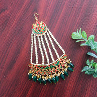 Thumbnail for Kundan Emerald Pearl Passa Zayn Luxury Jewellery