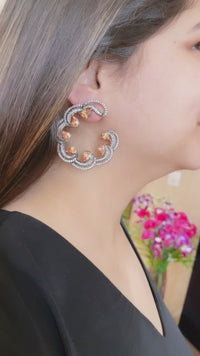 Champagne Moon Earrings Zayn Luxury Jewellery