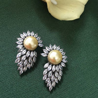 Thumbnail for Studded Diamond Leaf Earrings Zayn Luxury Jewellery