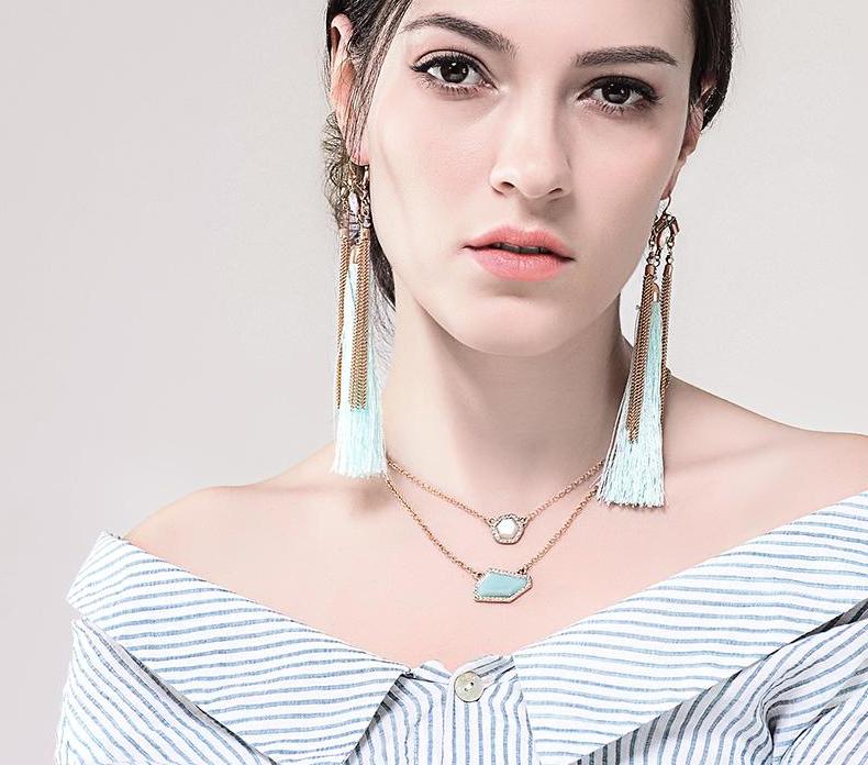 Tassel Dangler Earrings Zayn Luxury Jewellery