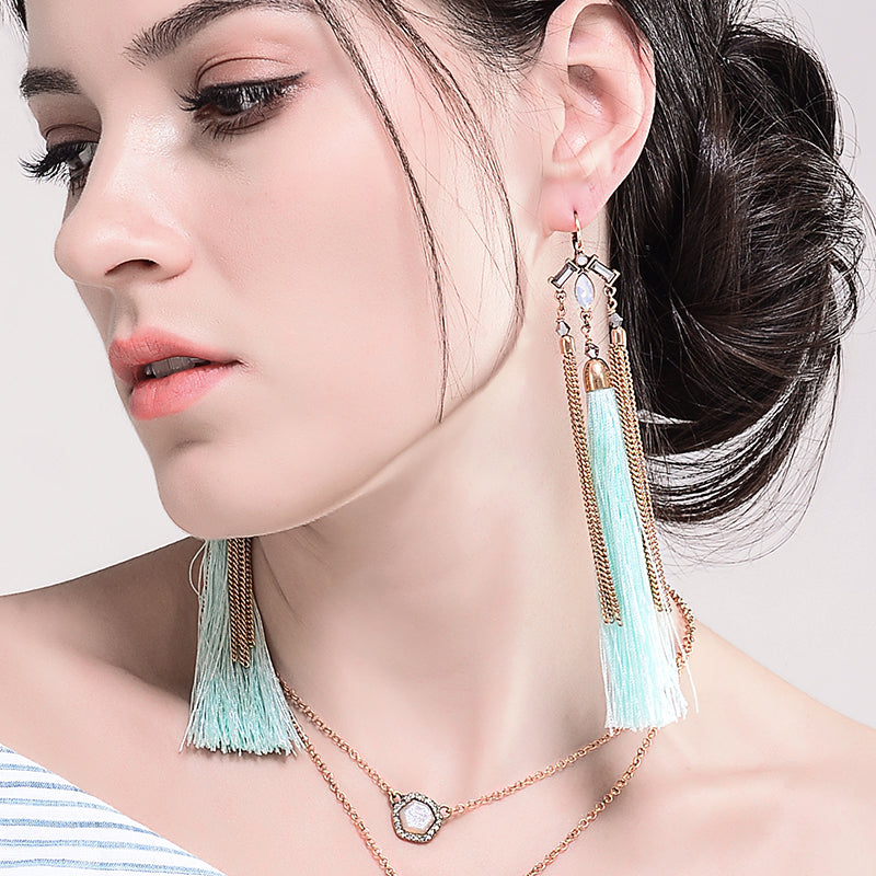 Tassel Dangler Earrings Zayn Luxury Jewellery