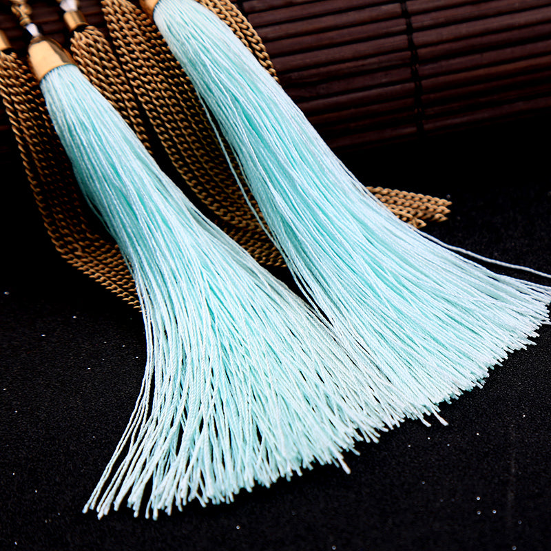 Tassel Dangler Earrings Zayn Luxury Jewellery