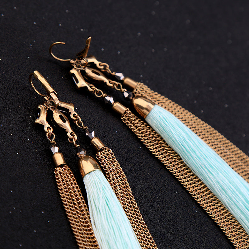 Tassel Dangler Earrings Zayn Luxury Jewellery
