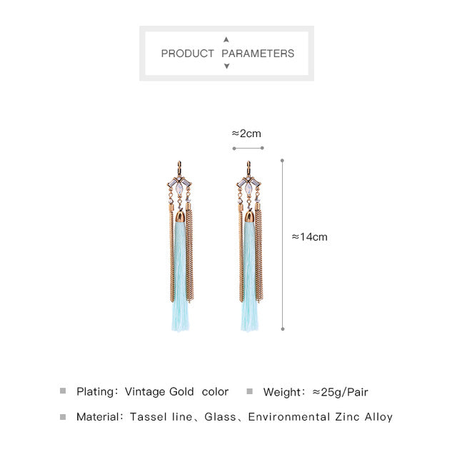Tassel Dangler Earrings Zayn Luxury Jewellery