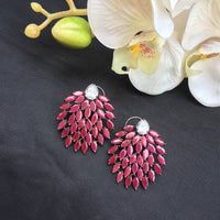 Thumbnail for Ruby Leaf Stud Earrings Zayn Luxury Jewellery
