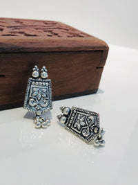 Thumbnail for 925 Silver Flower Oxidised Earrings