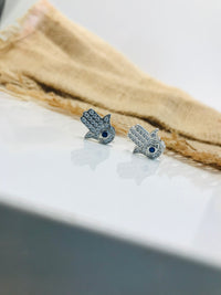 Thumbnail for 925 Silver Hamsa Earrings