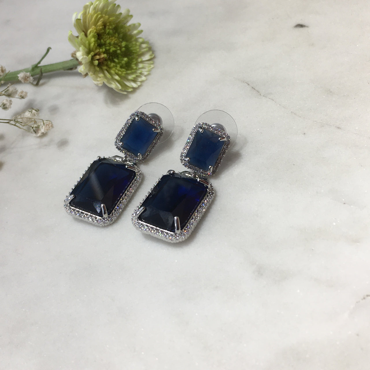 Blue Sapphire Doublet Earrings Zayn Luxury Jewellery