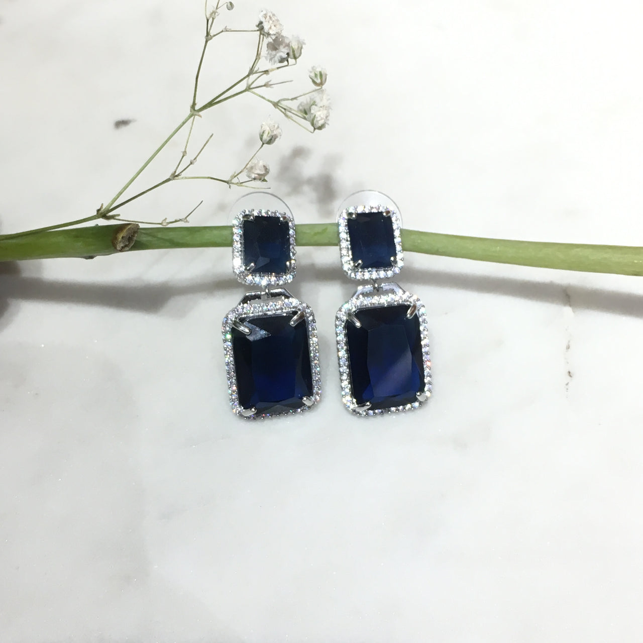 Blue Sapphire Doublet Earrings Zayn Luxury Jewellery