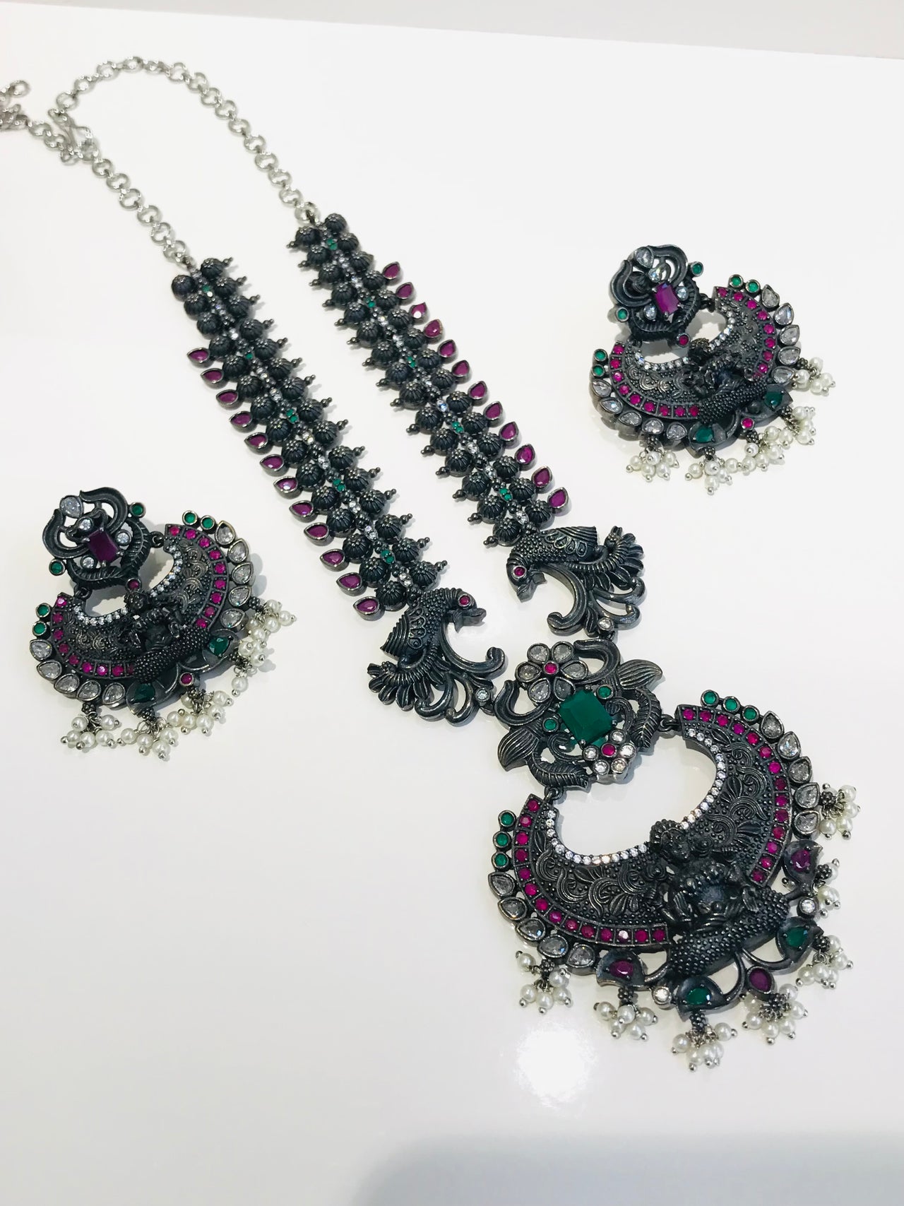 Laxmi Ji Oxidise Necklace Set