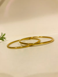 Thumbnail for 925 Silver Plain Gold Plated Bangle