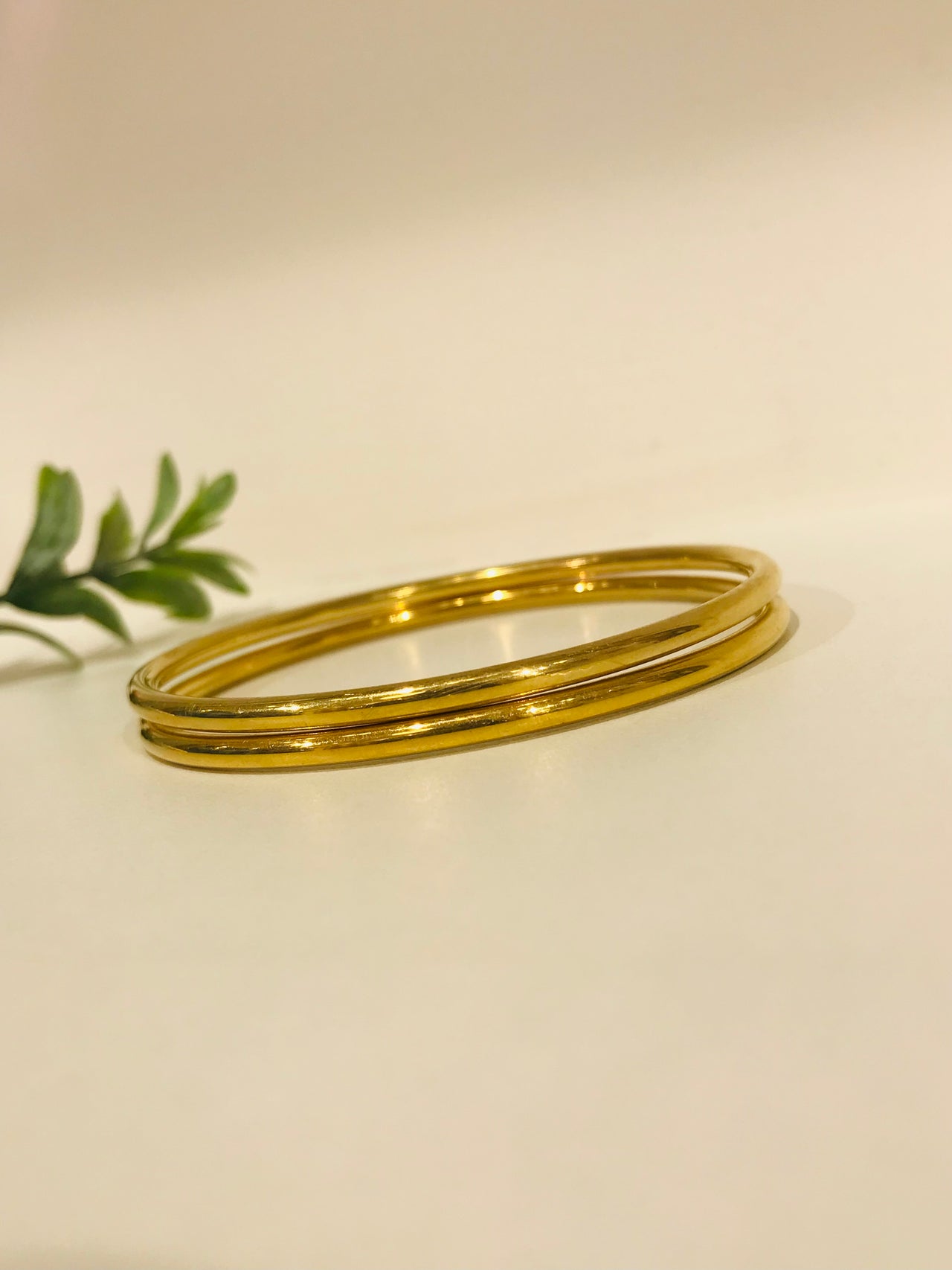 925 Silver Plain Gold Plated Bangle