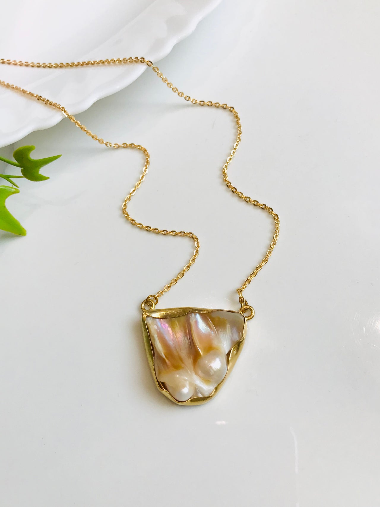 Mother Pearl Long Chain